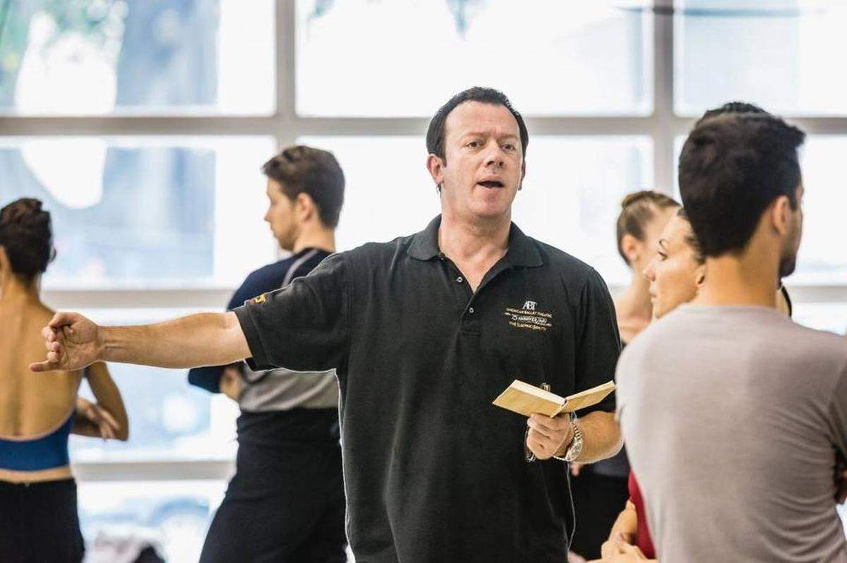 Choreographer Alexei Ratmansky rehearses members of Miami City Ballet in “The Fairy’s Kiss.”
