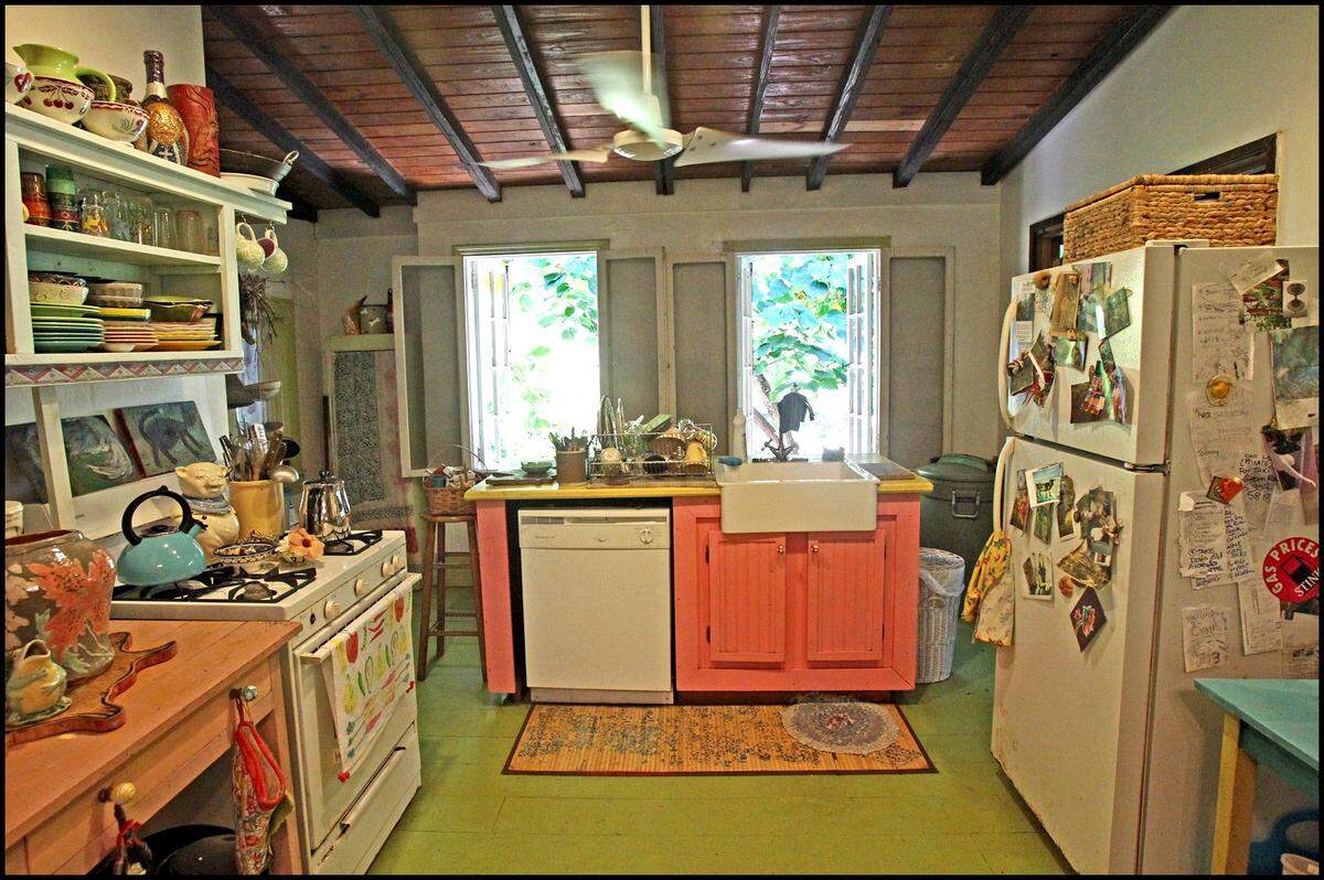 The kitchen in the main house at Tamara Hendershot’s picturesque Magic City Farm on the Little River on Monday July 22, 2013.