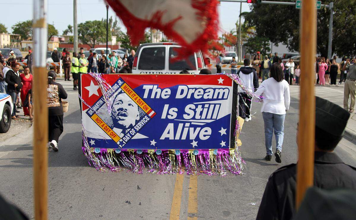 The Martin Luther King, Jr. Parade makes its way down the streets of Homestead and Florida City on Saturday, Jan. 14, 2012.