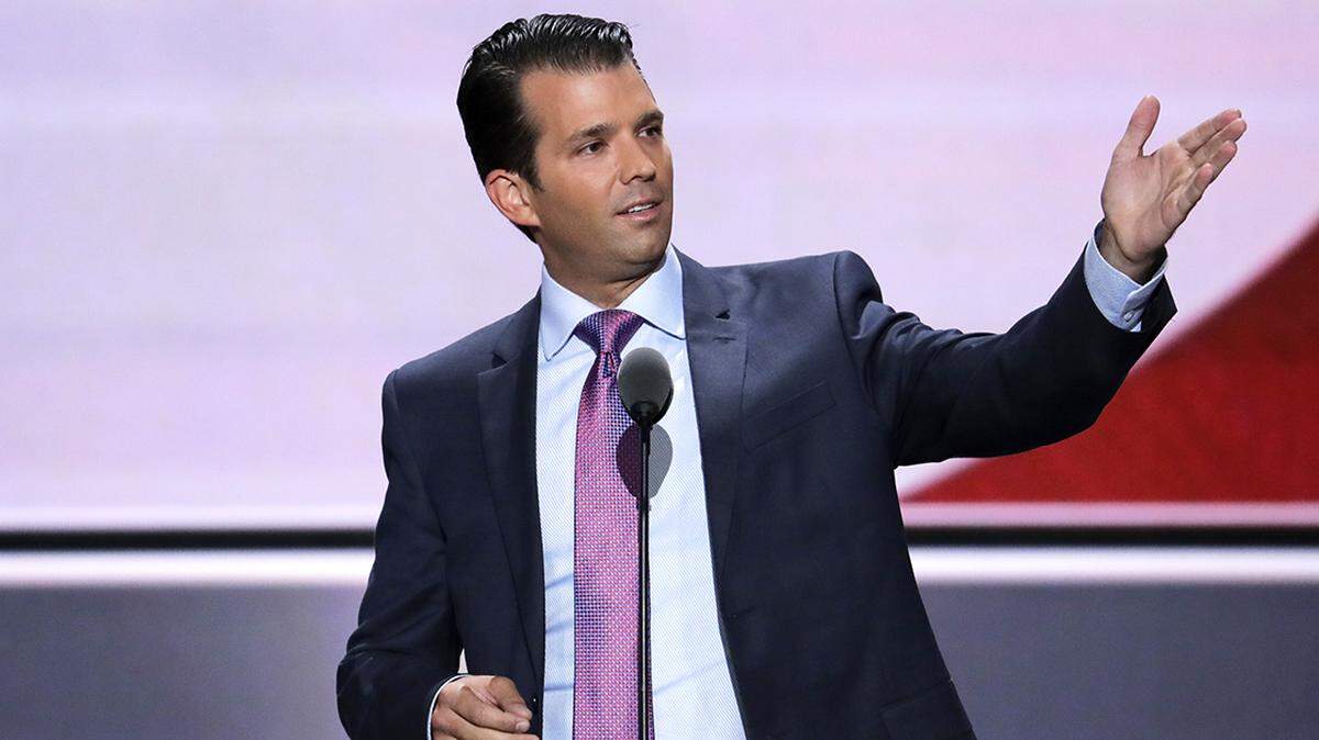 Donald Trump, Jr., son of Republican Presidential Candidate Donald Trump, speaks during the second day of the Republican National Convention in Cleveland, Tuesday, July 19, 2016. (AP Photo/J. Scott Applewhite)