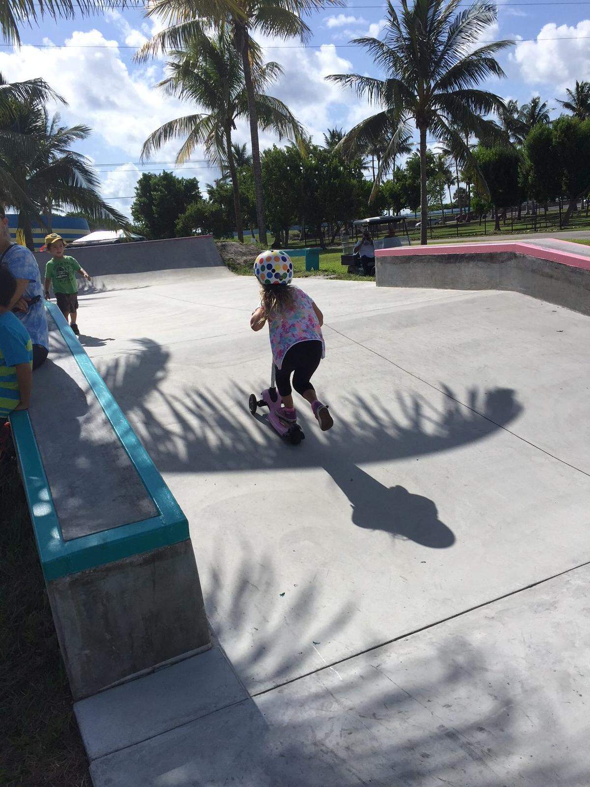 The Haulover Beach skate park.