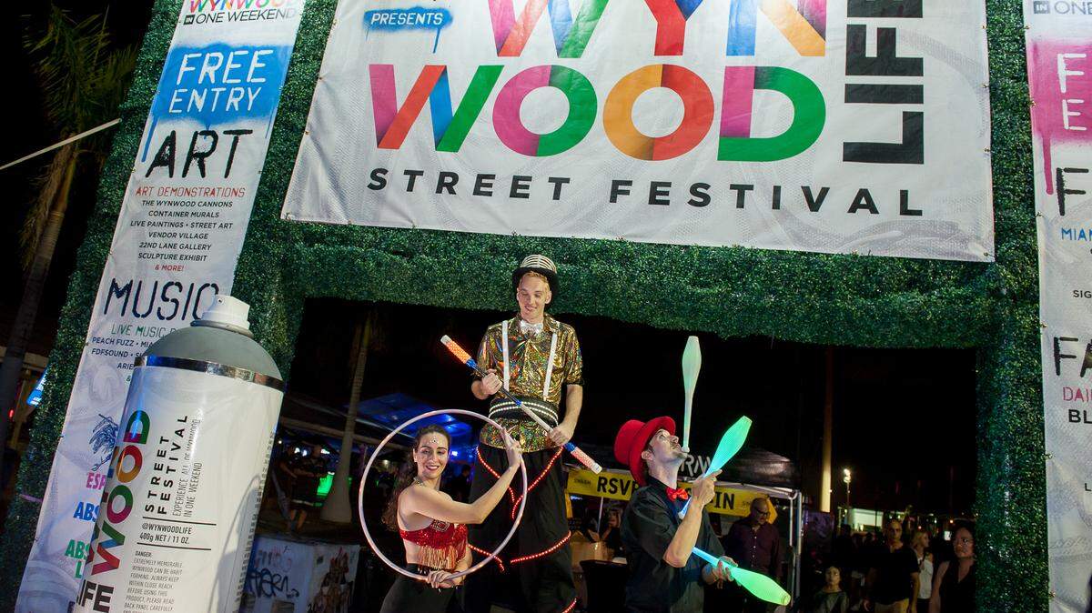 The famous Wynwood Cannons - seven foot spray paint cans - will be back this year and filled with cryogenic special effects. Get your phone ready.