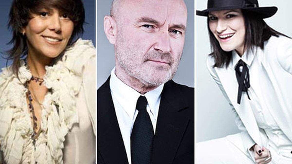 Alejandra Guzman, Phil Collins and Laura Pausini