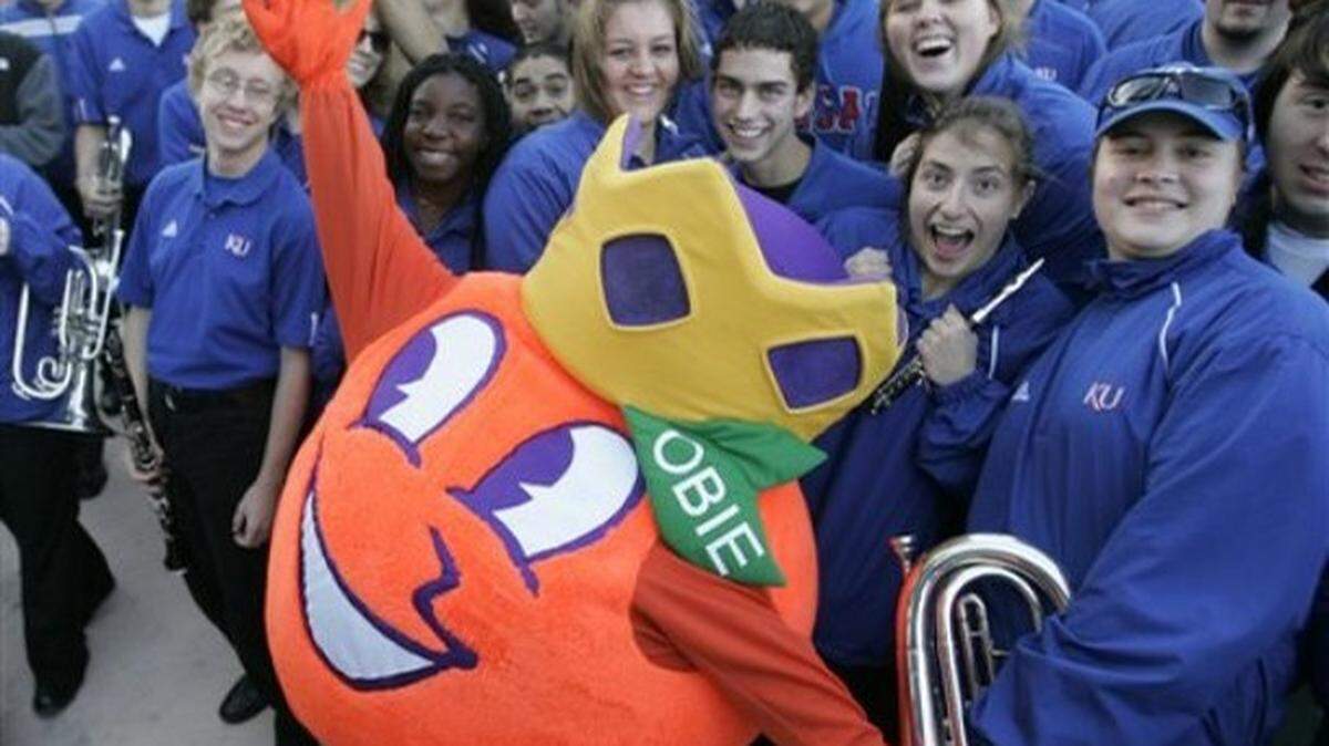 Obie, the Orange Bowl mascot, is always a fan favorite
