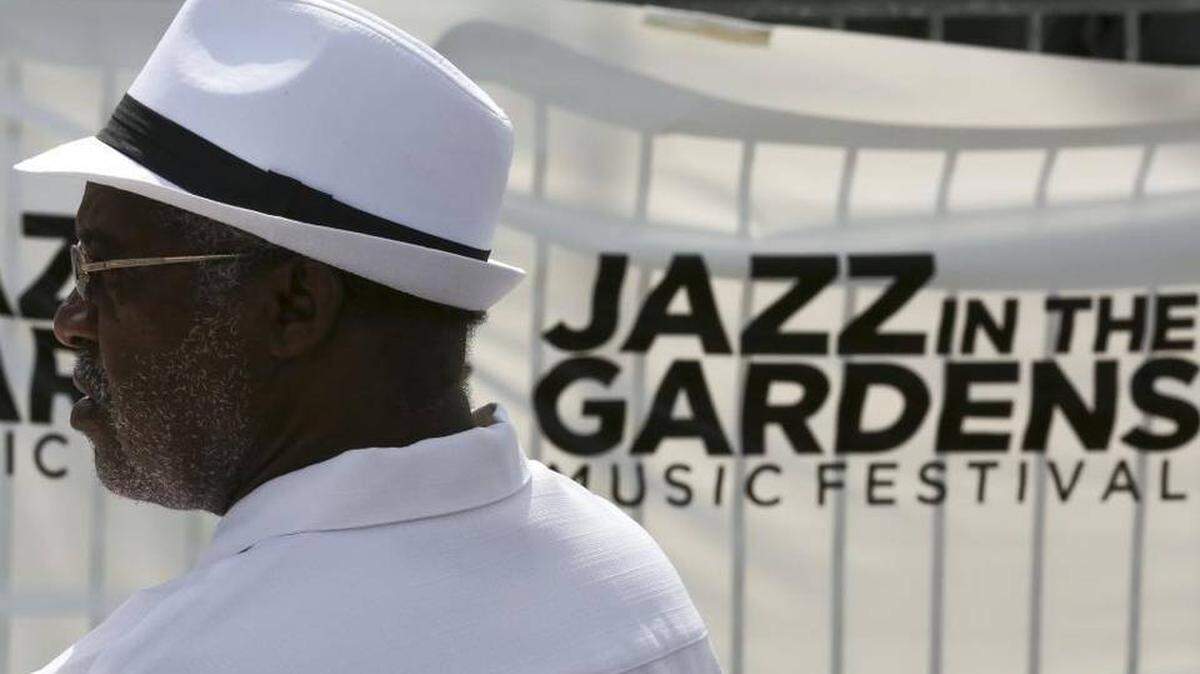 Bobby Duffy, from Georgia, listens to the music at the11th annual Jazz in the Gardens Music Festival in Miami Gardens on Saturday, March 19, 2016.