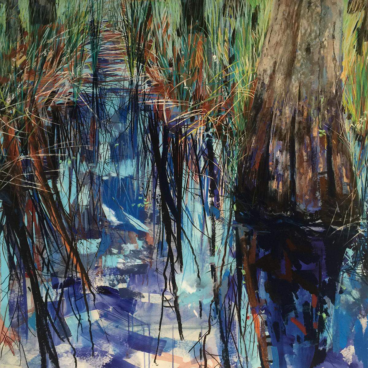 Jacqueline Roch uses oil, pastel and acrylic in her paintings of Florida's national parks.