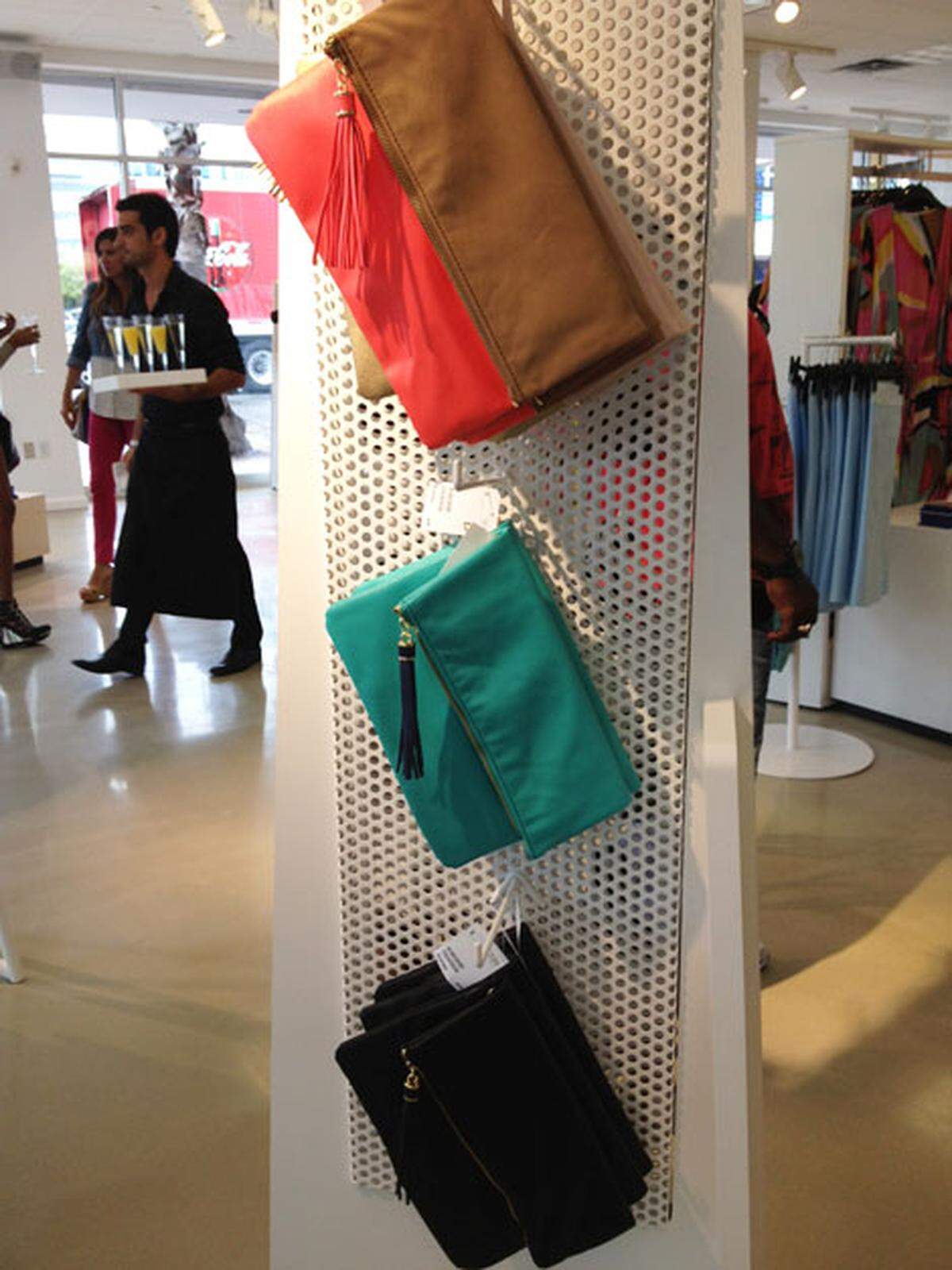 Ladies clutch bags at the H&amp;M pop-up store on Miami Beach off Lincoln Road (1669 Meridian Ave., Miami Beach). For more info, go to: https://www.miami.com/hampm-pop-shop-opens-miami-beach-friday-june-1-article