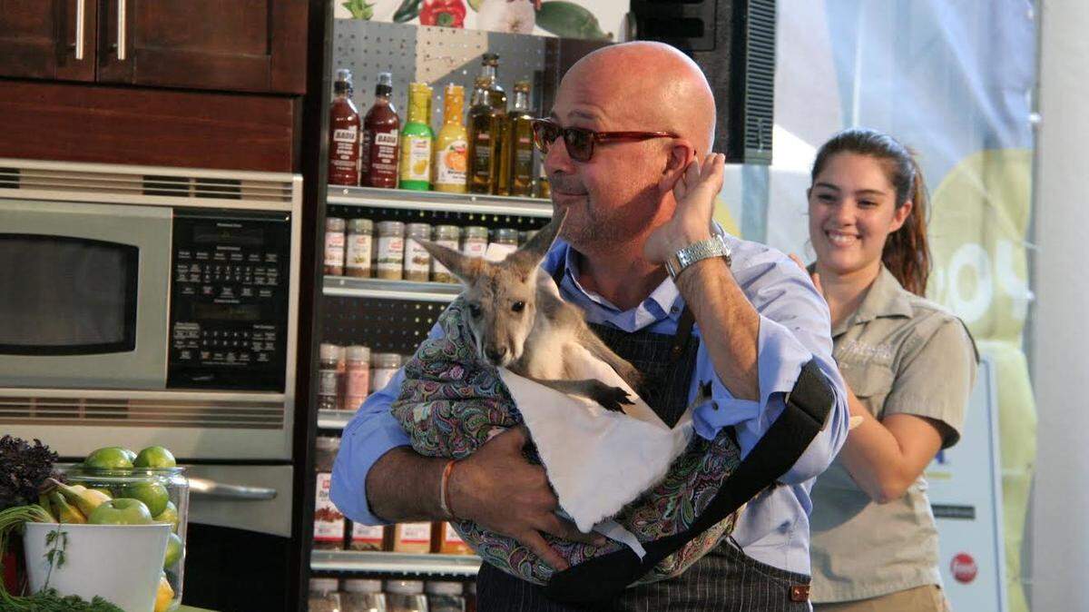 Andrew Zimmern at Fun and Fit as a Family.
