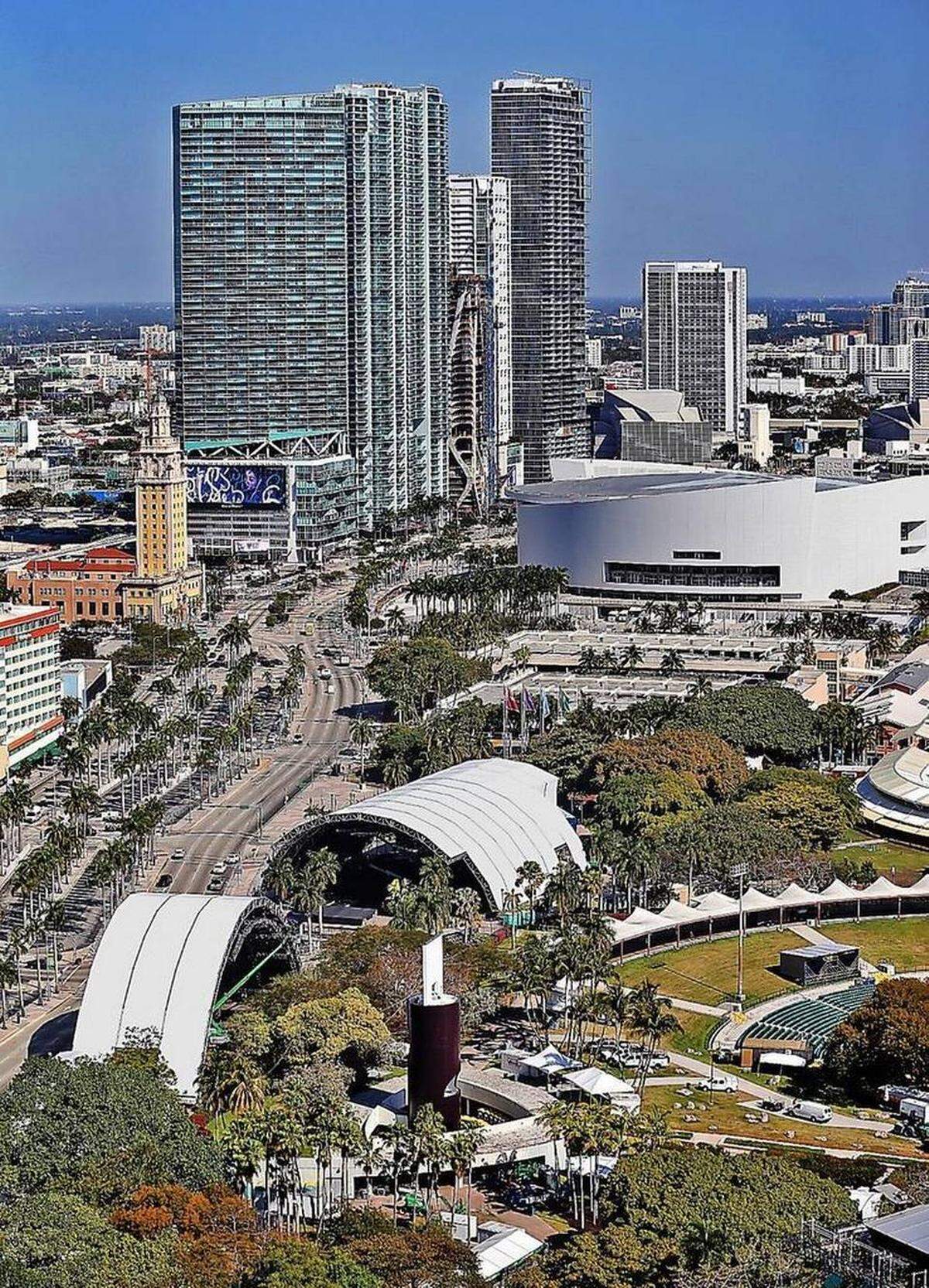 The stages are set on Wednesday, March 22, 2017 as final preparations are done for the weekend’s Ultra Music Festival in downtown Miami.
