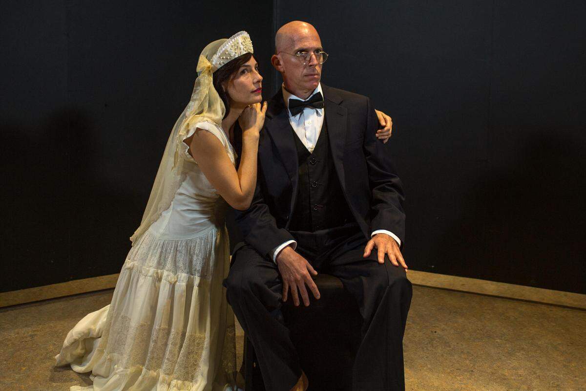 Amber McDonald as Elena Hoyos and Jamie Callahan as Carl von Cosel in the new production of 'Undying Love' at The Studios of Key West.