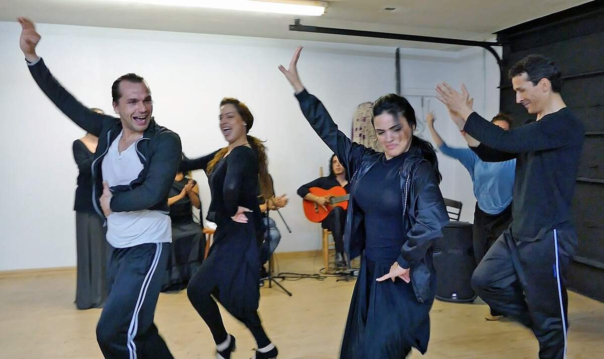Flamenco star Pepe Flores, Sandra Bara, Maria Nercedes Perez and Miguel Tellez , rehearses with the rest of the flamenco dance troupe for the upcoming event this weekend called Fuerza Flamenca with Miami's Ballet Flamenco La Rosa