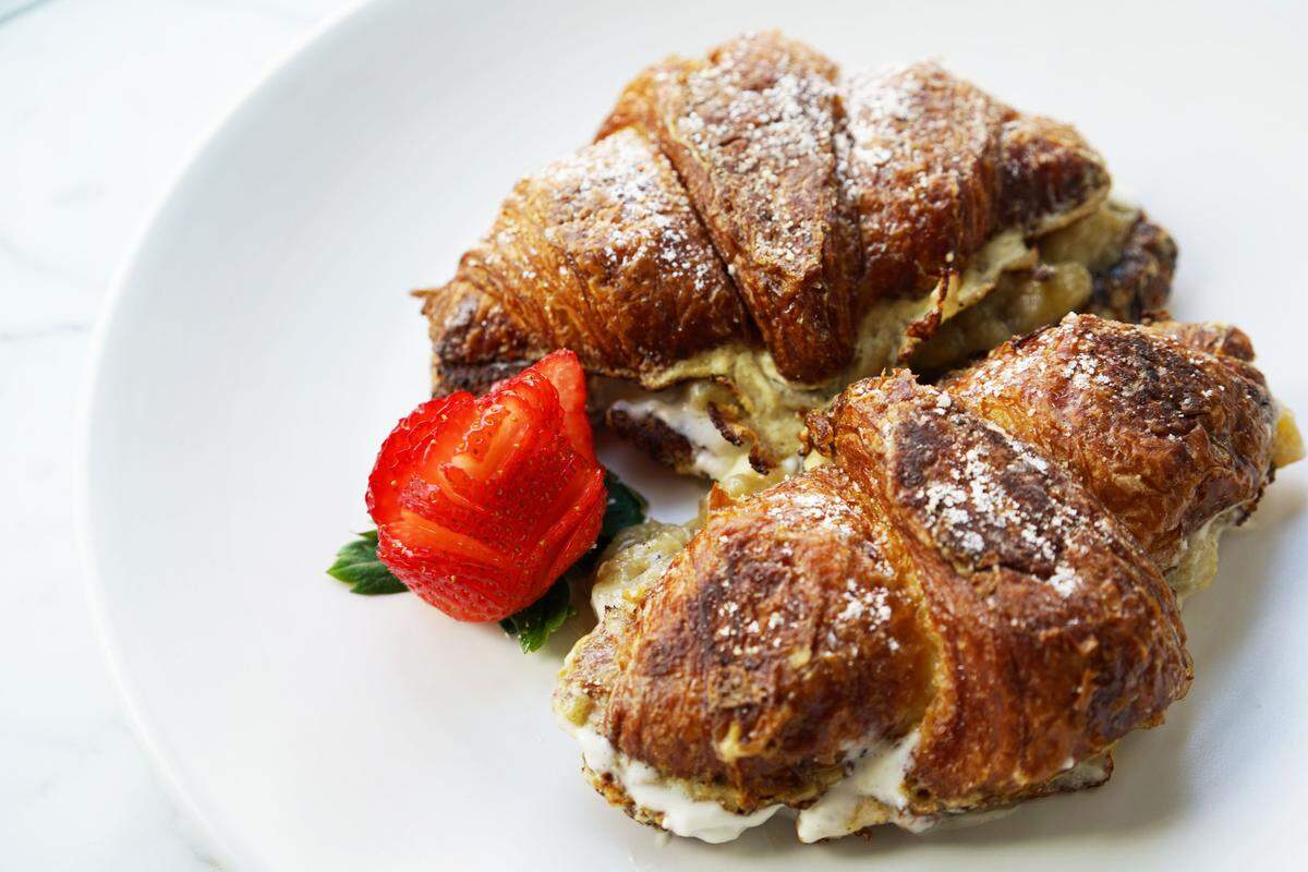 Croissant French toast at Bakehouse Brasserie in South Beach.