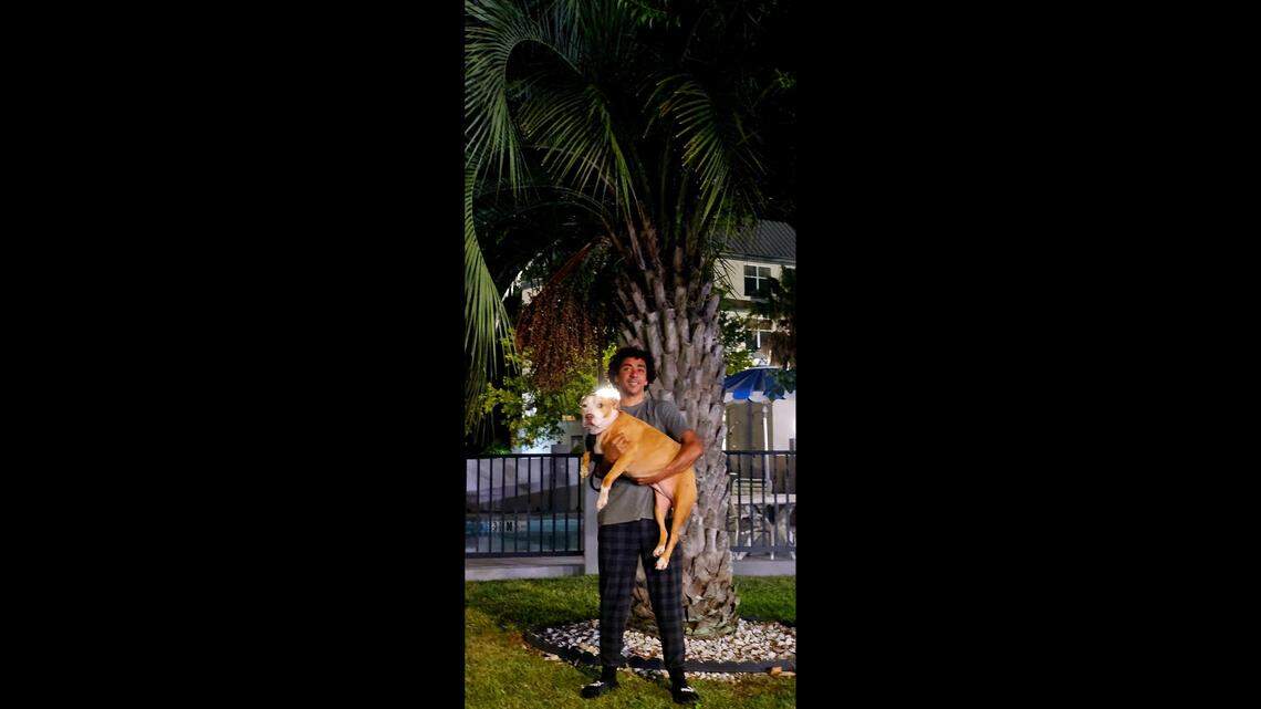 Tony Duncan was reunited with Luna the dog after two years apart.