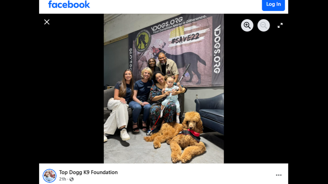 A military veteran was matched with a new service dog in Georgia.