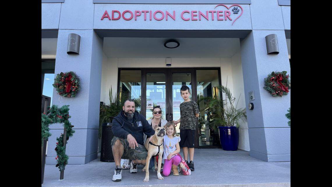 A beloved dog was adopted into a new home in Florida.