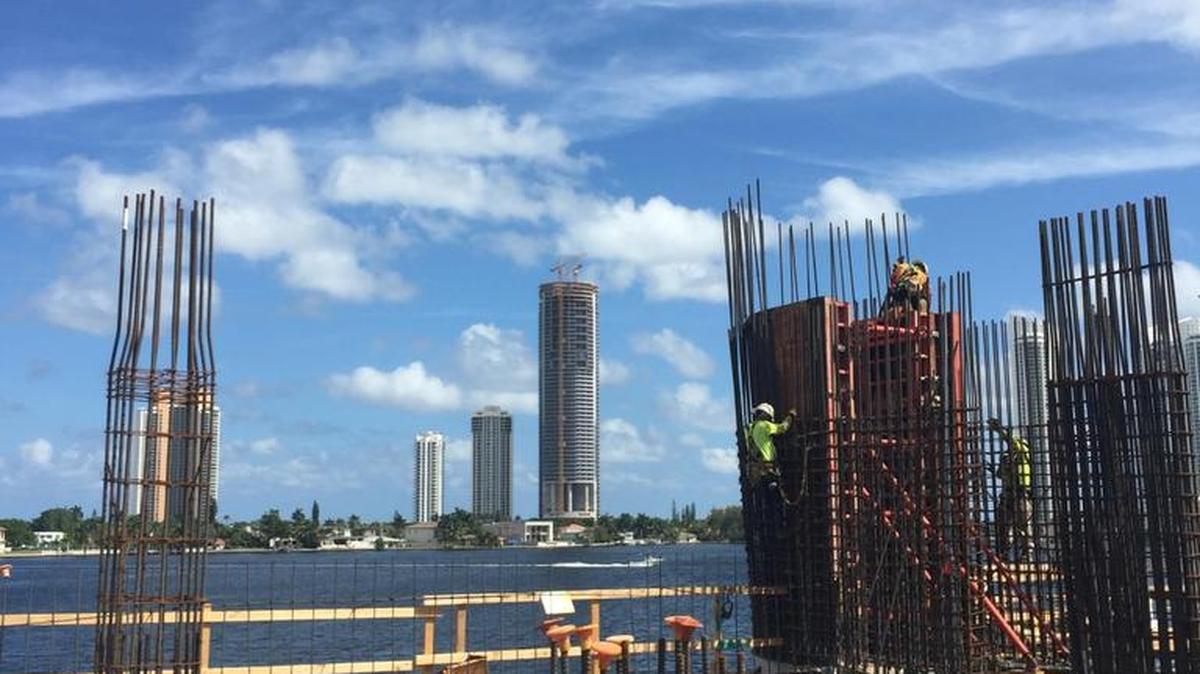 Work is underway at Privé at Island Estates, despite pending litigation to block the construction of the two proposed condo towers in Aventura. A trial date has been set for Nov. 19.