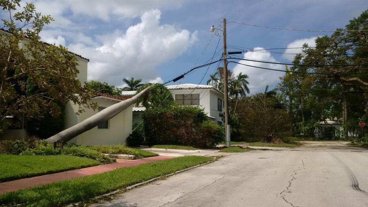 A damaged power line in Miami Beach after Hurricane Irma. FPL announced that there won’t be a Hurricane Irma cleanup surcharge.