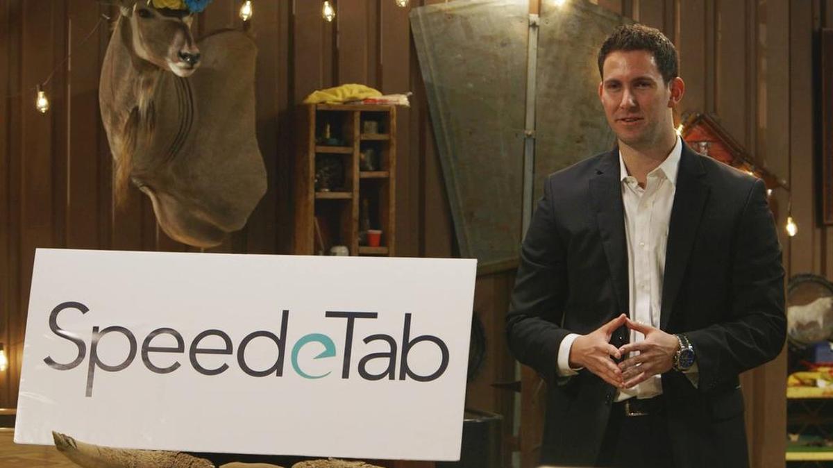 
Adam Garfield pitches his startup, SpeedETab, on a pre-taped show of the West Texas Investors Club, a new entrepreneur reality show
