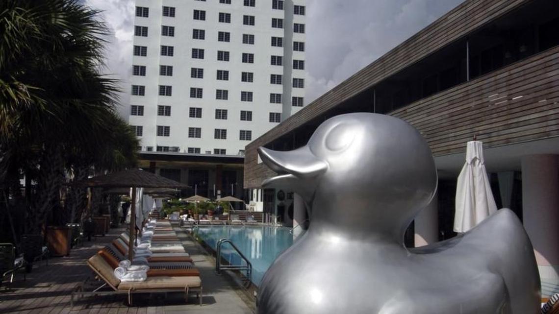 The SLS South Beach, located at 1701 Collins Avenue, in Miami Beach photographed in October 2012. The hotel was sued  by the Equal Employment Opportunity Commission for alleged discriminatory practices against black Haitian workers.