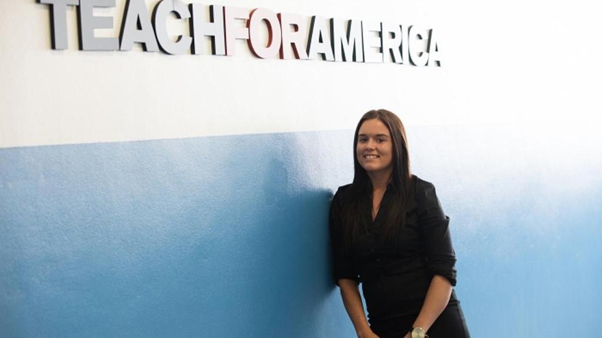 Teach for America’s Brittany Affolter was named godmother of Royal Caribbean International’s Harmony of the Seas after a contest among about local 1,000 educators.