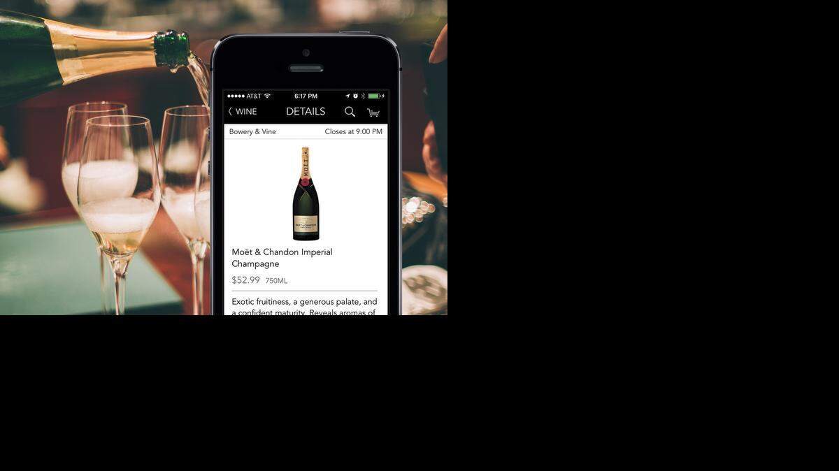 
The Minibar app allows users to easily order wine, spirits and beer for delivery in under an hour. 
