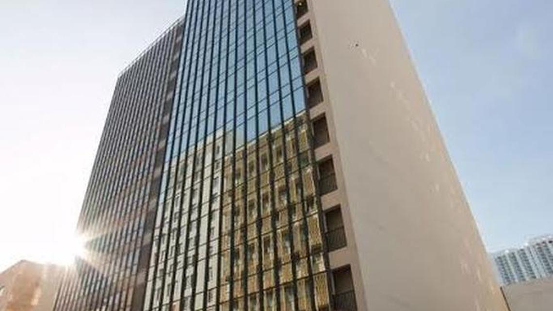 The 26-story Courthouse Tower in downtown Miami sold for $27.5 million Wednesday.