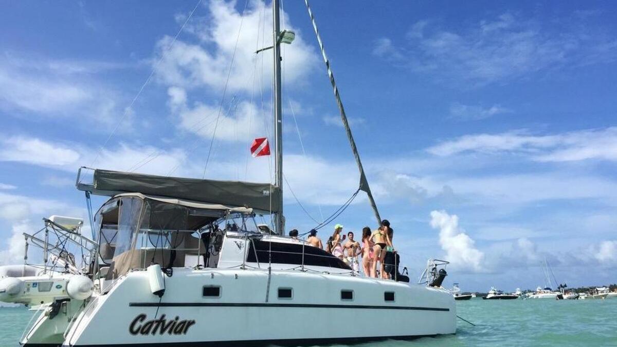 A 35-foot catamaran available on GetMyBoat from Miami Beach. The platform said Miami Beach is one of its largest markets.
