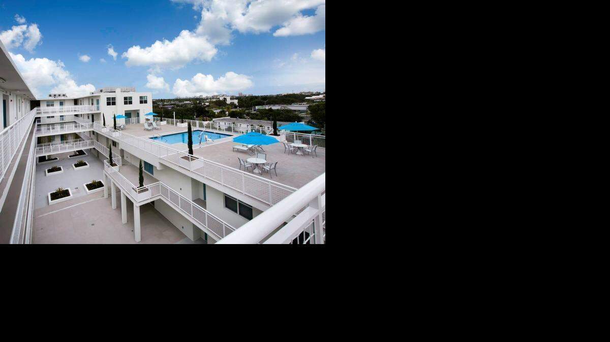 
A rooftop pool at the Village Place Apartments, an affordable housing complex for seniors in Fort Lauderdale.
