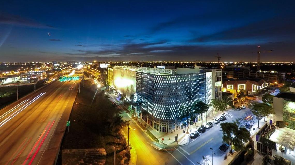 The City View parking garage in Miami’s Design District on NE 38th Street between First and North Miami Avenues boasts facades designed by Iwamoto Scott and Leong Leong. Parking rates are $3 for the first four hours and $6 for six hours.