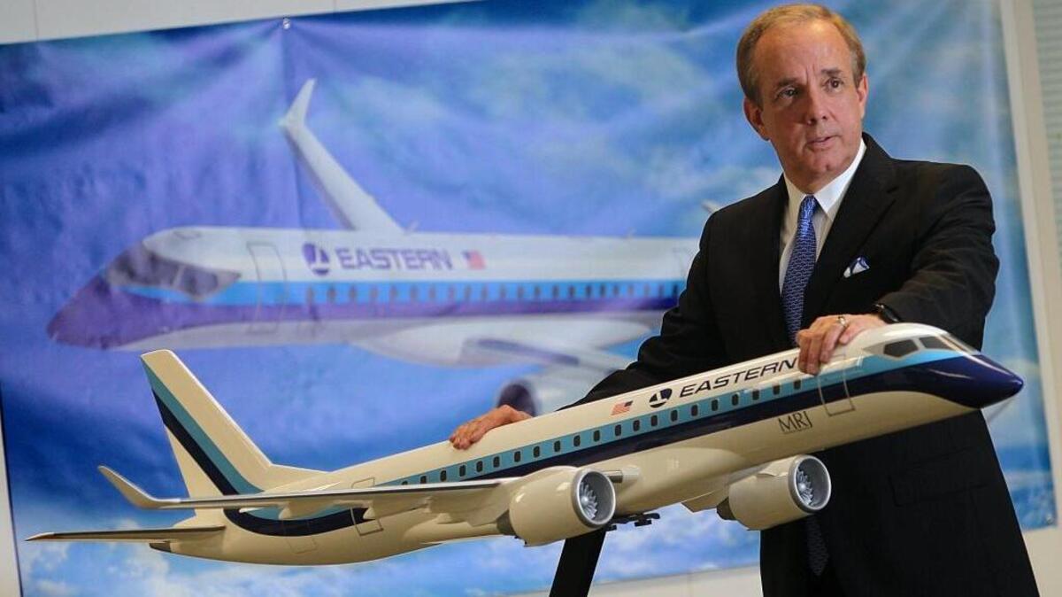 Former Eastern Air Lines president and CEO Ed Wegel at the airline’s headquarters near Miami International Airport in January 2015.