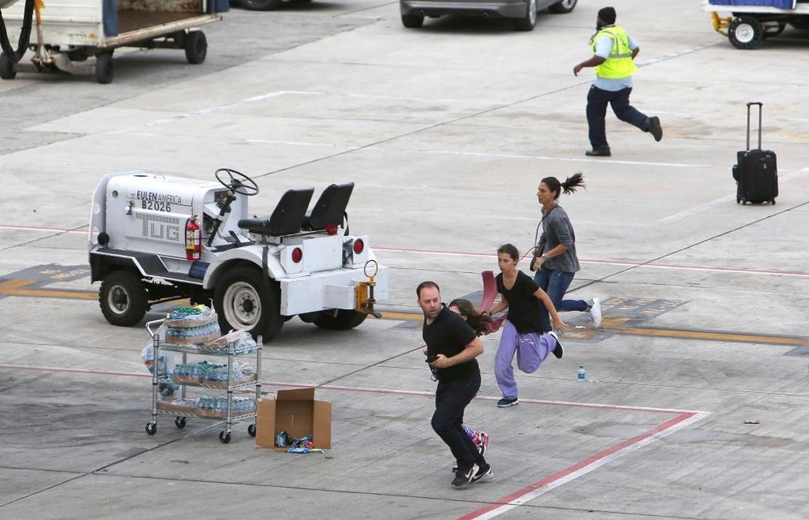 Scene at Fort Lauderdale-Hollywood International Airport where a gunman shot and and wounded multiple people on Friday, January 6, 2017.