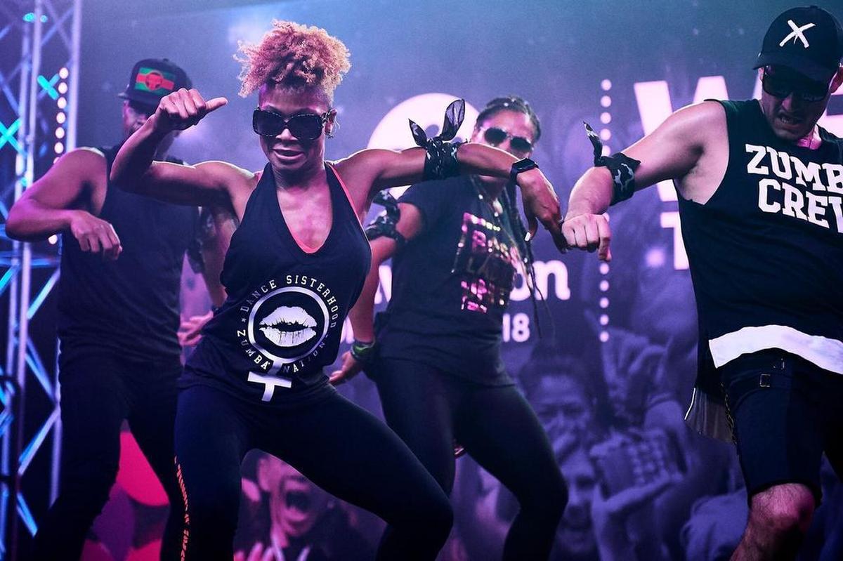 Instructores durante una Convención de Zumba en Orlando el pasado mes de julio.