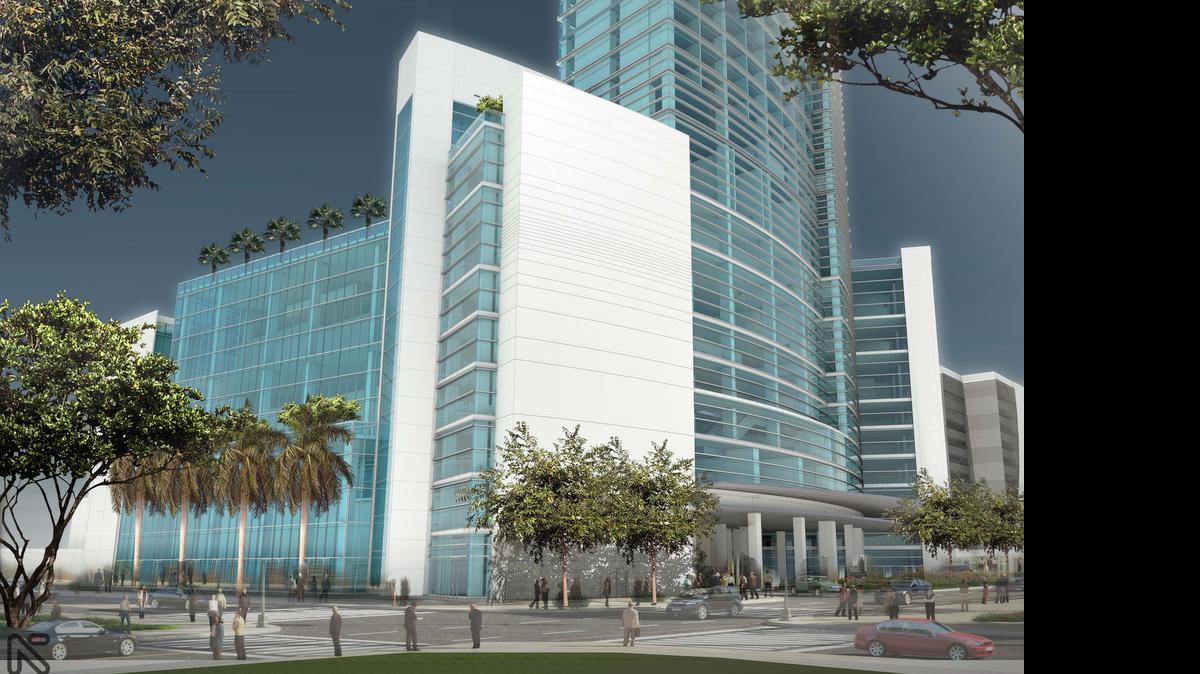 
Rendering of the planned Marriott Marquis Miami Worldcenter Hotel & Expo Center.
