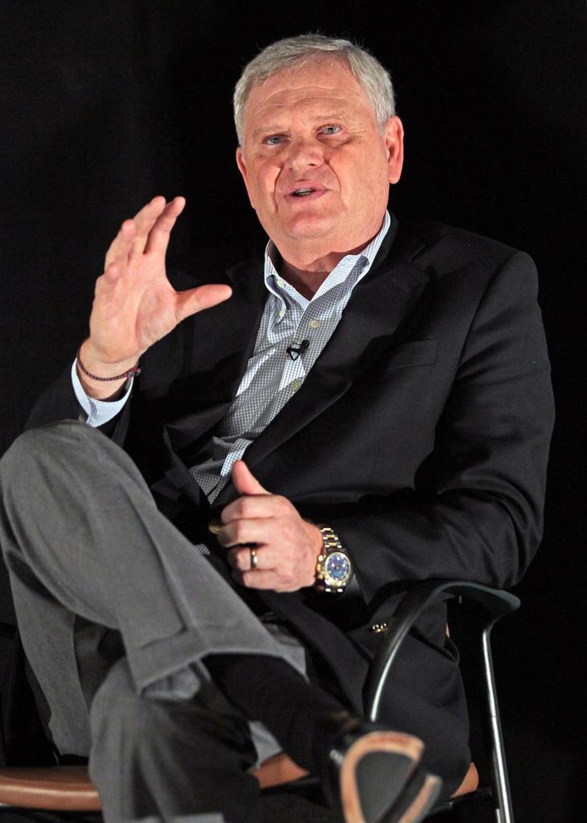 President and CEO of Univision Randy Falco is interviewed by USA today’s Technology & Digital Entertainment reporter Mike Snider as Falco discusses the future of television, home entertainment, communications and Fusion. The presentation was at the University of Miami’s Bill Cosford Cinema in 2013. Falco stepped down in 2018 amid turbulence across the U.S.-based, Spanish-speaking TV landscape.