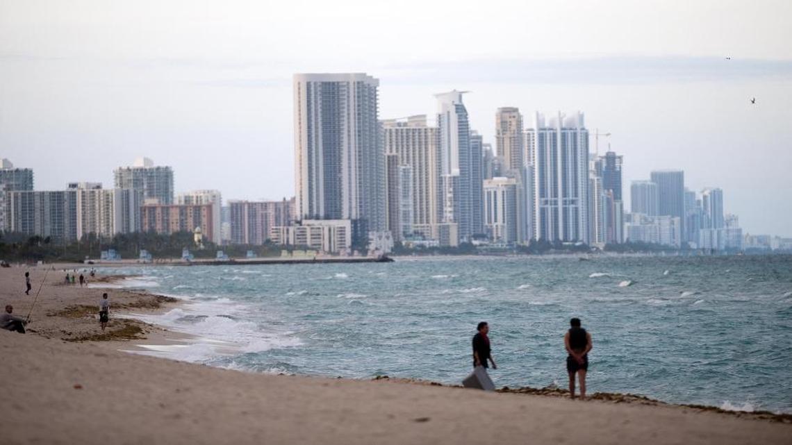 The skyline of Miami Beach.