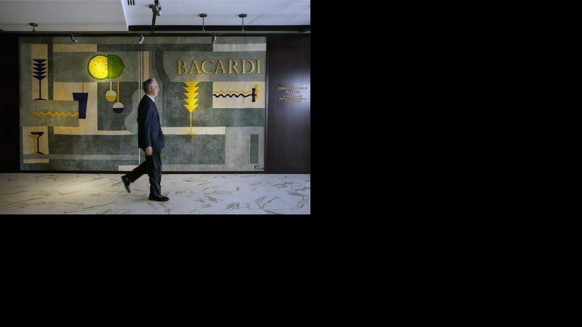 
Frederick "Rick" Wilson III, senior vice president for Bacardi-Martini, Inc., is photographed inside the corporate museum in Bacardi's Coral Gables office. 
