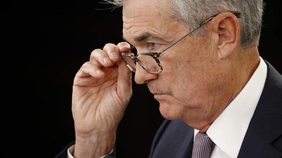 Federal Reserve Board Chair Jerome Powell at a news conference last month. The Fed finds itself in an unusually delicate spot as it considers how much more to try to stimulate an economy that’s still growing and adding jobs but also appears vulnerable.