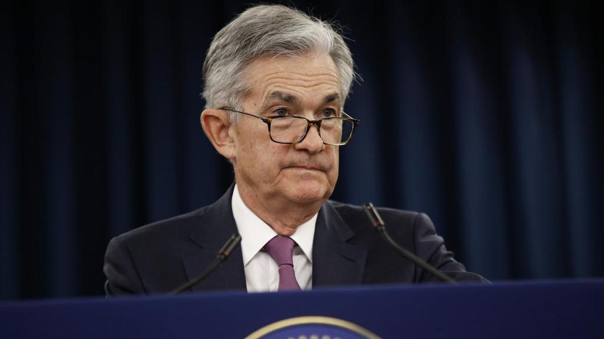 Federal Reserve Board Chair Jerome Powell speaks at a news conference in May. The optimism over the Federal Reserve nearing an interest rate cut has helped push the S&P 500 stock index to new highs.