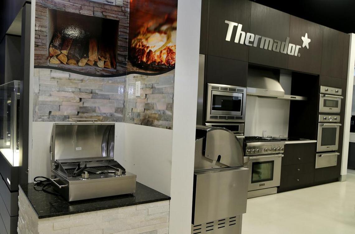 A view of cooking appliances at La Cuisine International company showroom in Doral.