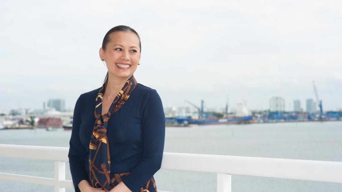 Lily Tran, chief executive officer of Tran Logistics, at her headquarters in Brickell Key, Tuesday, Jan. 19, 2016.