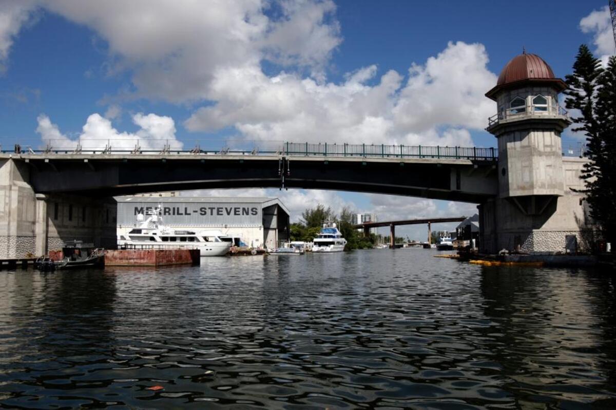 The Merrill-Stevens boatyard sits near the 12th Avenue bridge.