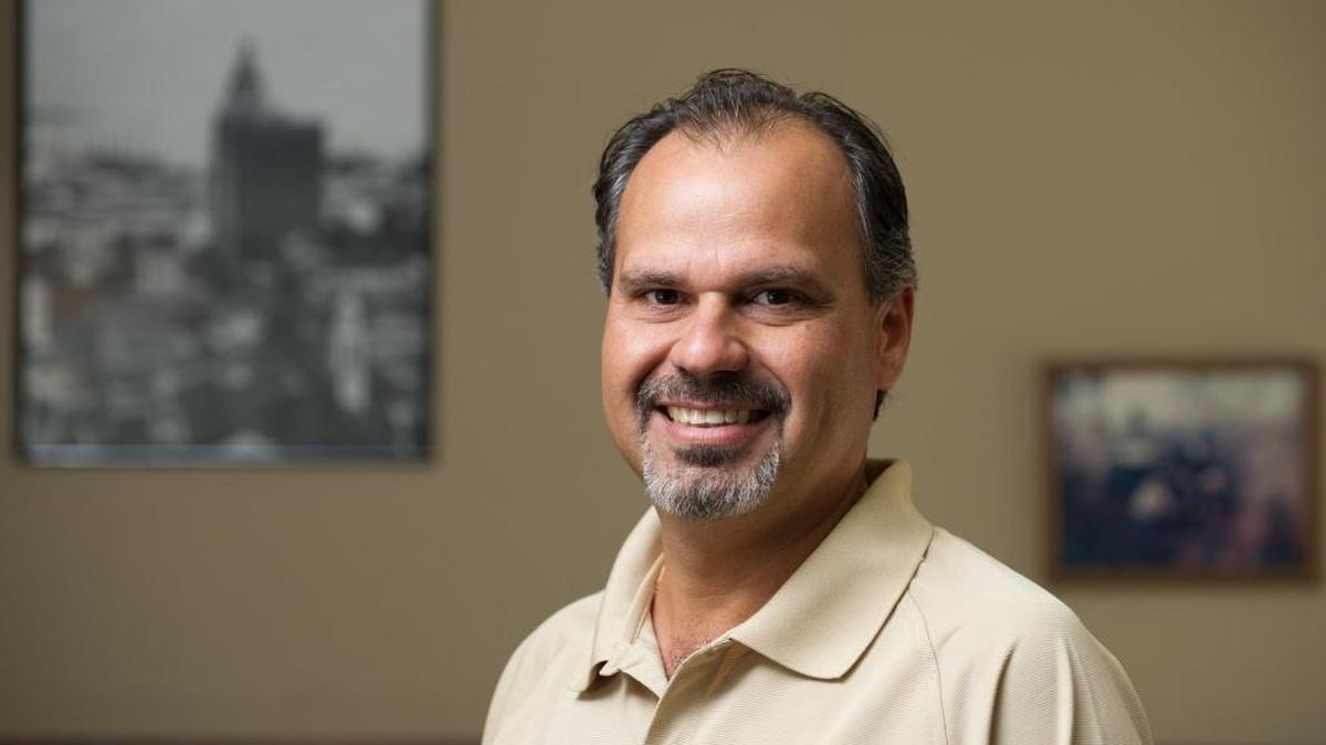 Ubaldo Gonzalez, a co-owner of OJL Forklifts and Equipment, in his office in Hialeah on March 2.