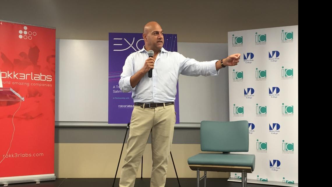 
In a daylong workshop, Salim Ismail, global ambassador and the founding executive director of Silicon Valley’s famed Singularity University, presented a workshop at Miami Dade College’s Idea Center and supported by Rokk3r Labs and Knight Foundation.


