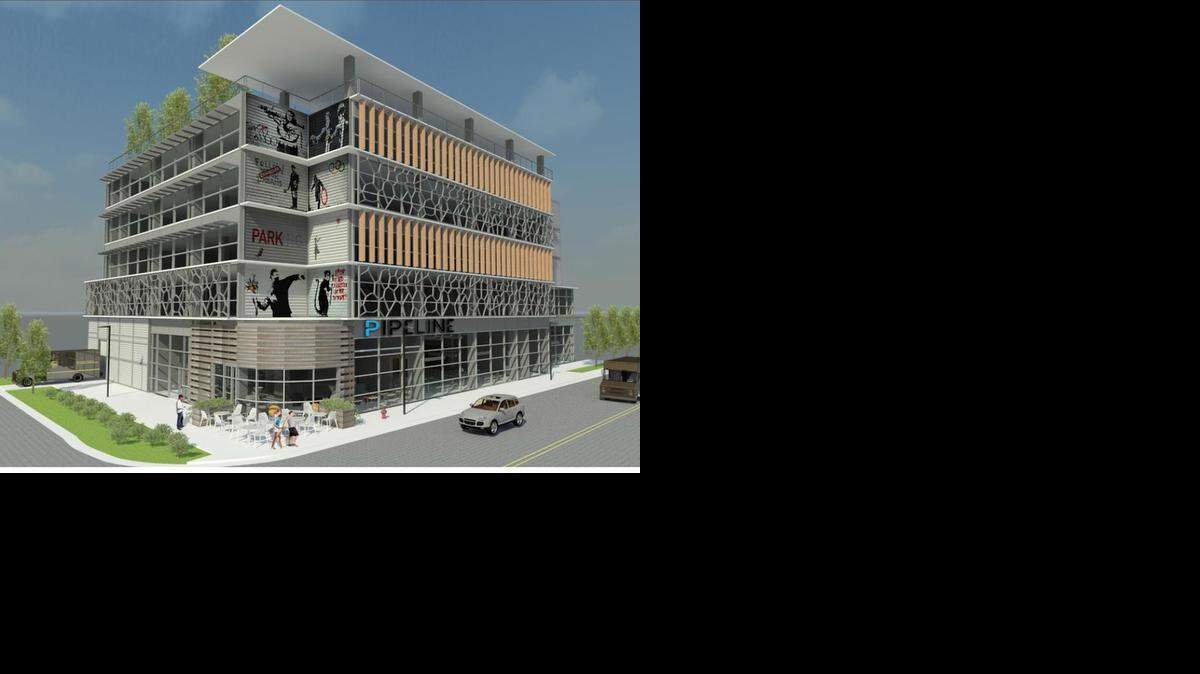 
A preliminary rendering offers a visual of Pipeline Co-warehousing and Creative Studios, a new center planned for the Little River section of Miami that would offer co-working space, storage space and shared shipping and logistics services for artists, product entrepreneurs and tech entrepreneurs.
