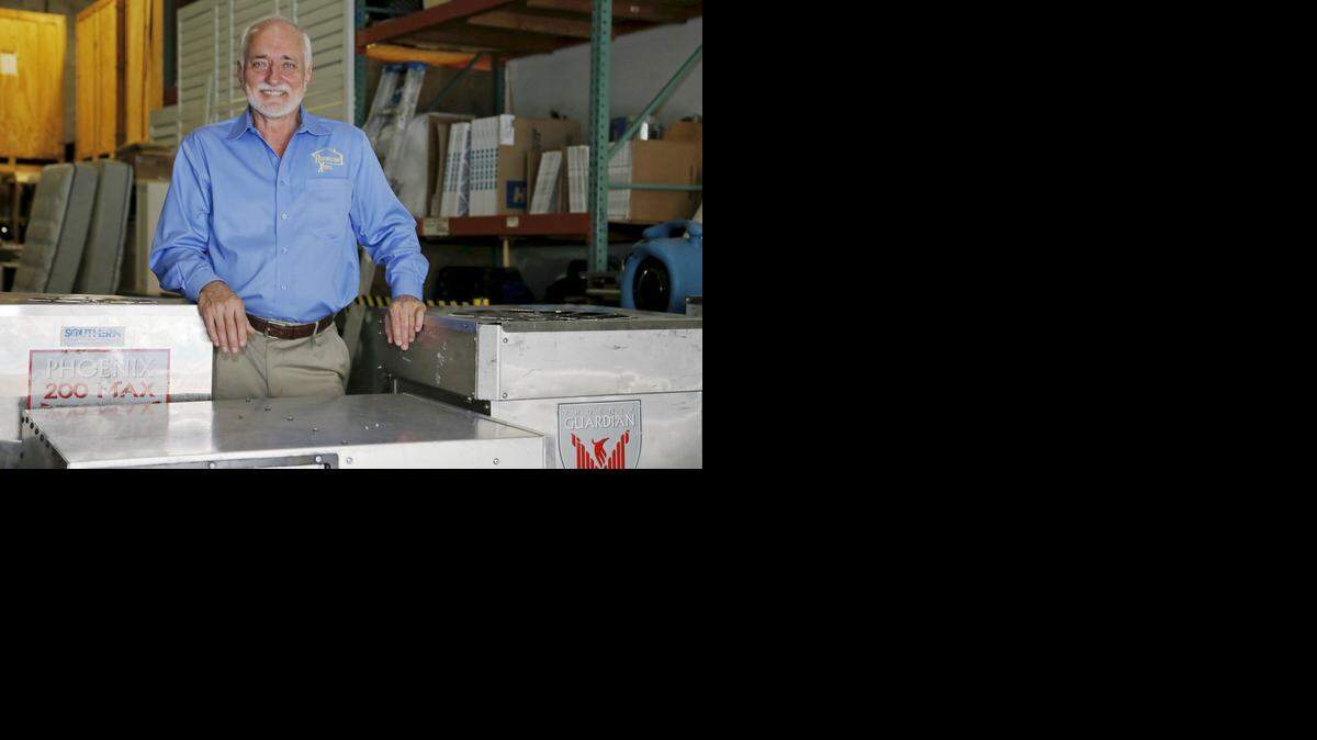 
Getting back on track: Ralph Pokorny, founder of Restoration Xperts, stands in his warehouse with equipment in Deerfield Beach.


