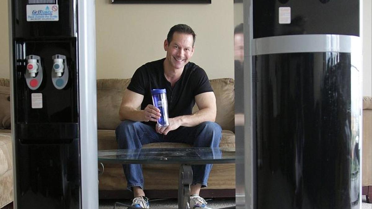Gregg Weinberg started Gr8tTaste, a bottle-less water cooler business in his his home office in Aventura.