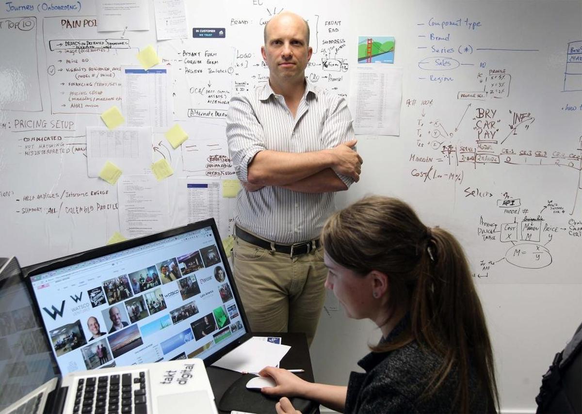 Ivan Rapin-Smith, of Watsco Ventures, photographed at the company’s headquarters in Coconut Grove on Tuesday, February 14.