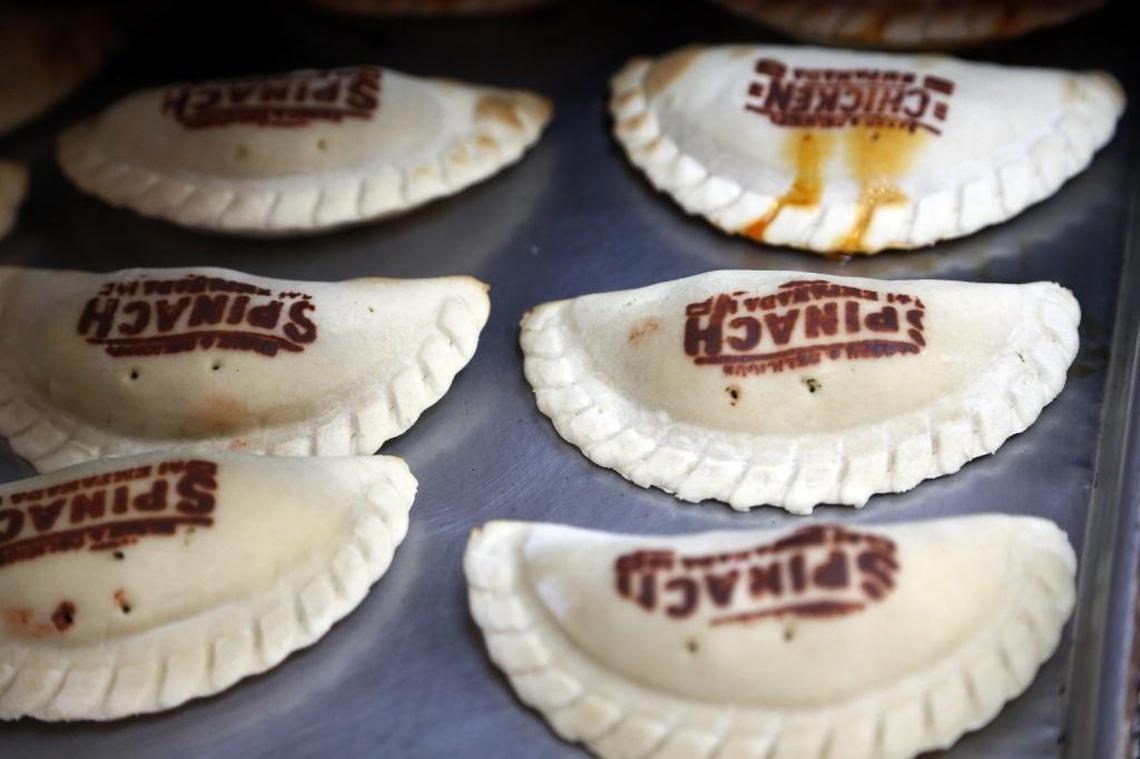 Spinach empanadas ready for the oven at Half Moon Empanadas.