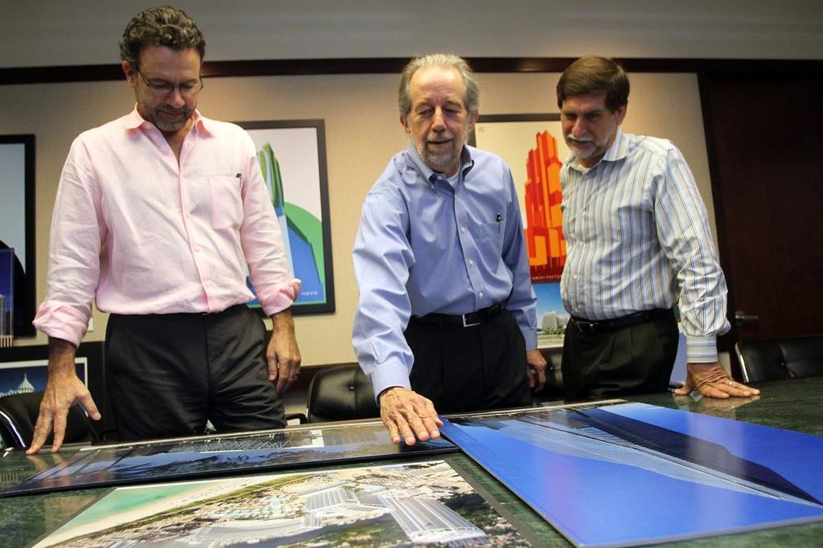From left: Don Wolfe, Bruce Brosch, Jim Wurst at architecture firm Nichols, Brosch, Wurst, Wolfe and Associates, Inc., in 2012.