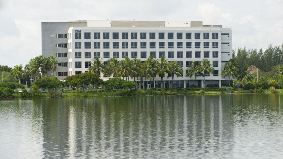 
A view of 1004 NW 65th Ave. in Miami, home to the Visa headquarters for Latin America and the Caribbean, on Aug. 13. 
